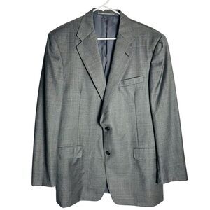 Hickey Freeman Loro Piana Tasmanian 130s‎ Blazer Jacket Mens 42R Gray 100% Wool
